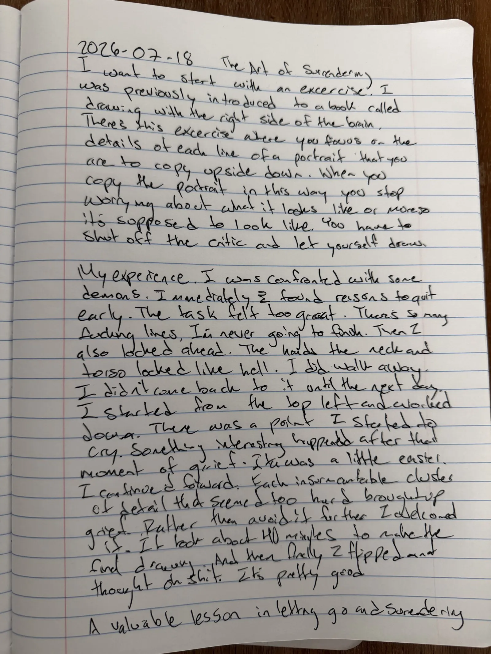 Handwritten page 1 of 1